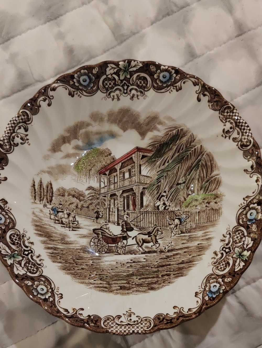 Vintage Johnson Brothers Heritage Hall Vegetable Serving Bowl French Provincial